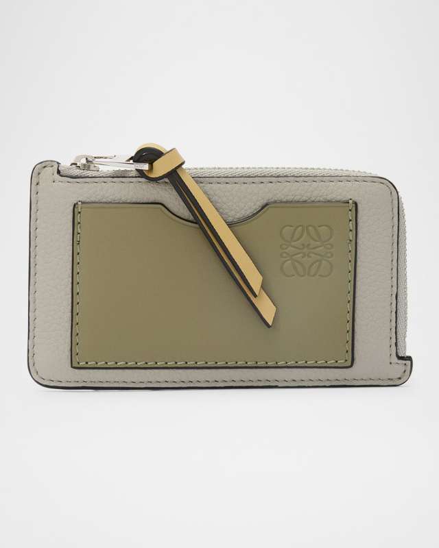 Coin Card Holder in Soft Grained Leather